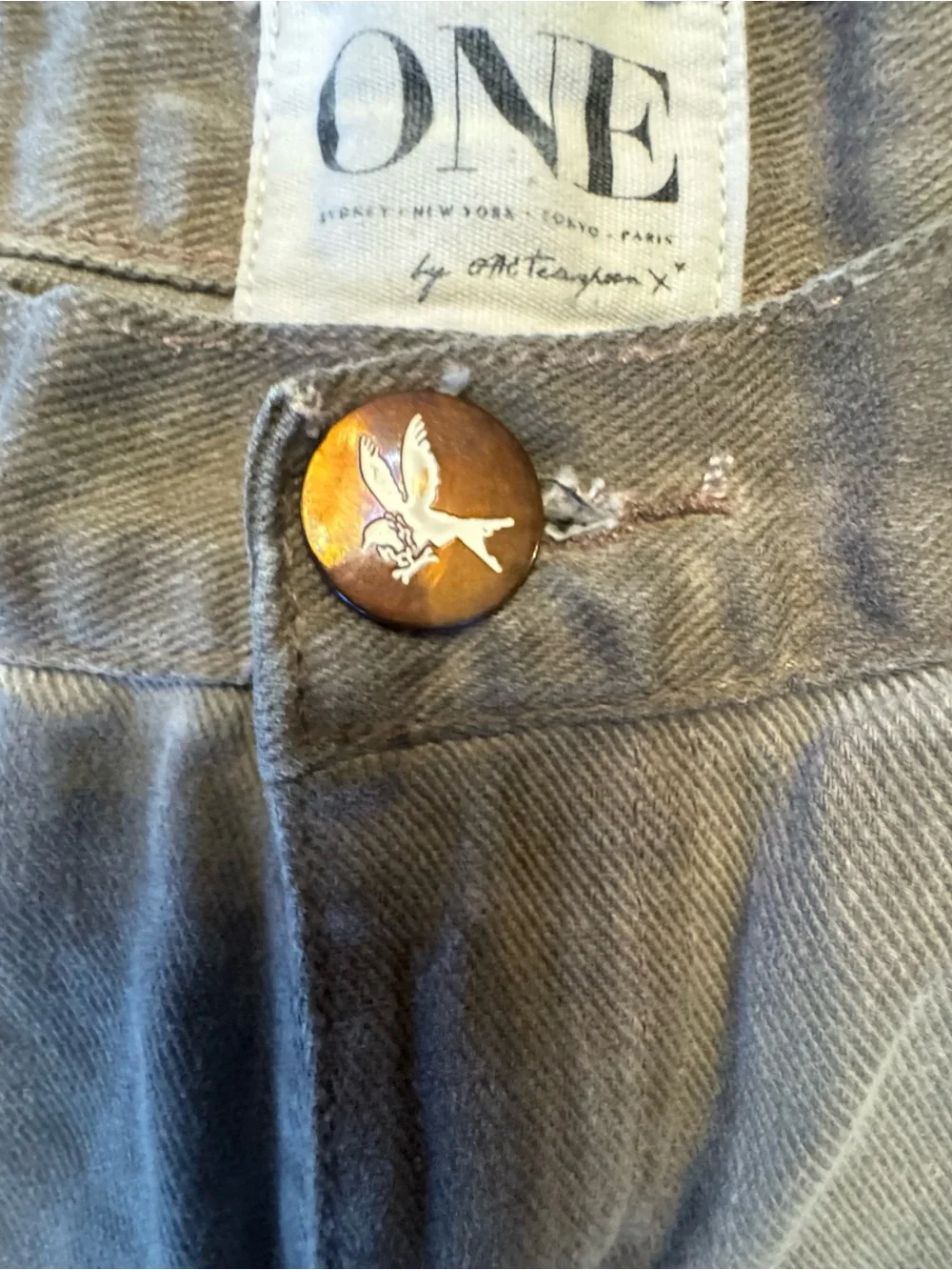 One Teaspoon Awesome Baggie‎  Shorts Waist 28 Denim Destroyed Long Jean Cut Offs